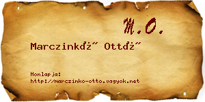 Marczinkó Ottó névjegykártya