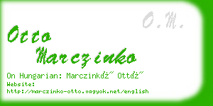 otto marczinko business card